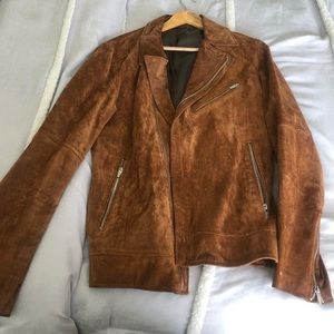 Suede biker jacket